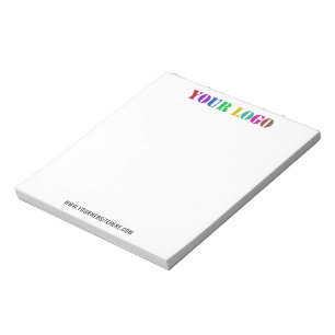 Custom Company Logo Text Business Notepad Template