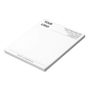 Custom Company Logo Text Business Notepad Template