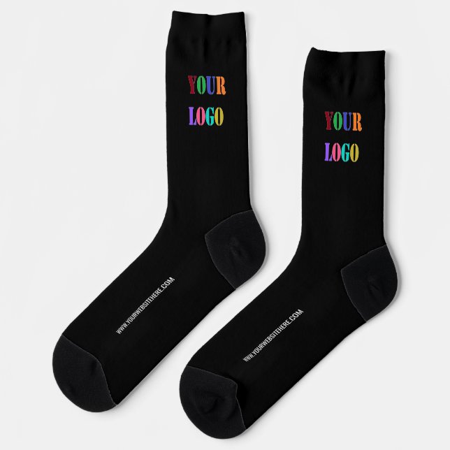Custom Company Logo Text Business Socks Your Colou (Left)