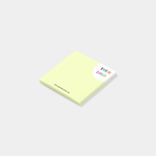 Custom Company Logo Text Business Sticky Notes