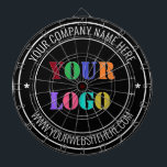 Custom Company Logo Text Dart Board Template<br><div class="desc">Custom Colours and Fonts - Design Your Own Personalized Dartboards with Your Company Logo and Name Website or Custom Text Promotional Business Personalized Dart Board - Add Your Logo / Image or QR Code - Photo / and Text / Information / More - Resize and move elements with Customization tool....</div>