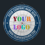 Custom Company Logo Text Dart Board Template<br><div class="desc">Custom Colours and Font - Sedign Your Own Personalized Dart Board with Your Company Logo or Photo and Name Website or Custom Text Promotional Business or Modern Personal Dartboards / Gift - Add Your Logo - Image - Photo or QR Code / Name - Company / Website or other Information...</div>