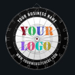 Custom Company Logo Text Dart Board Your Colours<br><div class="desc">Custom Colours and Font - Dartboards with Your Company Logo and Text Promotional Business Personalized Dart Board - Add Your Logo / Image or QR Code - Photo / and Text / Information - Resize and move elements with Customization tool. Choose / add your favourite background and text colours /...</div>