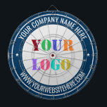 Custom Company Logo Text Dart Board - Your Colours<br><div class="desc">Custom Colours and Font - Personalized Dart Board with Your Company Logo or Photo and Name Website or Custom Text Promotional Business or Modern Personal Dartboards / Gift - Add Your Logo - Image - Photo or QR Code / Name - Company / Website or other Information / text -...</div>