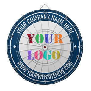 Custom Company Logo Text Dart Board - Your Colours
