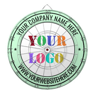 Custom Company Logo Text Dart Board - Your Colours