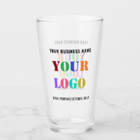 Custom Company Logo Text Glass Promotional Gift