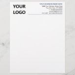 Custom Company Logo Text Info Business Letterhead<br><div class="desc">Custom Colours and Fonts - Personalized Your Business Letterhead with Logo - Add Your Company Logo - Image or QR Code - Photo / Business - Company Name and Contact Information / More - Choose / add your favourite text colours / fonts / size ! Resize and move or remove...</div>