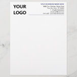 Custom Company Logo Text Info Business Letterhead<br><div class="desc">Custom Colours and Font - Your Business Office Letterhead with Logo - Add Your Logo - Image / Business - Company Name and Contact Information - Choose / add your favourite text colours / font / size ! Resize and move or remove and add elements - Image / text with...</div>