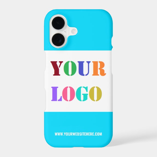 Custom Company Logo Text iPhone Case Example (Back)