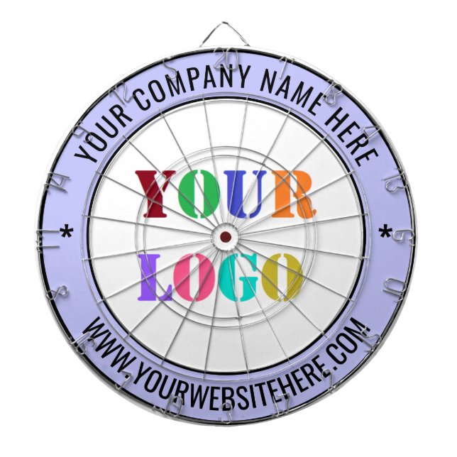 Custom Company Logo Text Personalized Dart Board (Front)