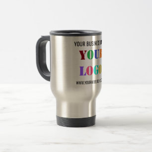 Custom Company Logo Text Personalized Travel Mug