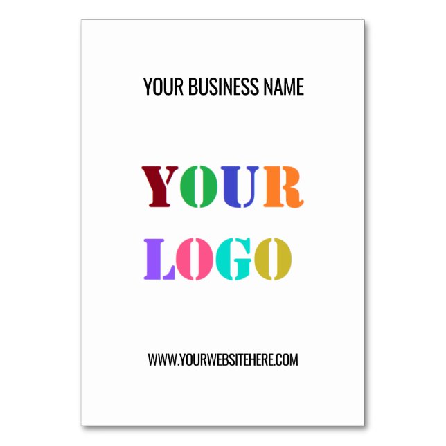 Custom Company Logo Text Promotional Table Number (Front)