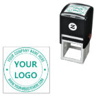 Custom Company Logo Text Round Self-inking Stamp