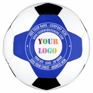 Custom Company Logo Text Soccer Ball Choose Colour