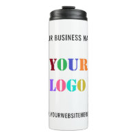 Custom Company Logo Text Thermal Tumbler Template
