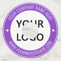 Custom Company Logo Text Wine Glass Tag Example