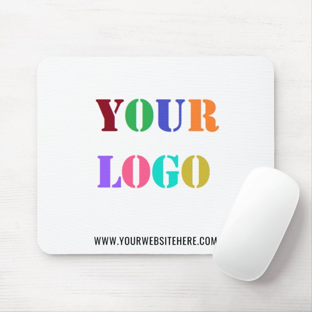 Custom Company Logo Text Your Business Mouse Pad (With Mouse)