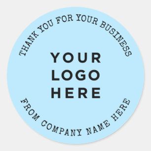 Custom Company Logo Thank You For Your Business Classic Round Sticker