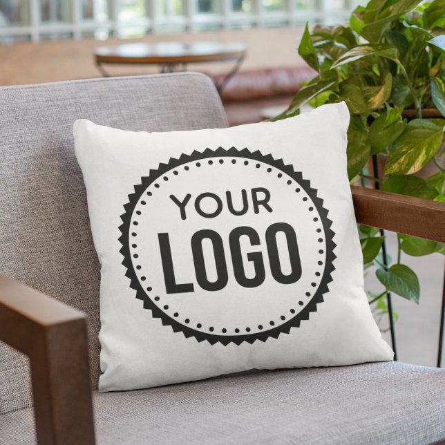 Custom Company Logo Throw Pillow (Creator Uploaded)