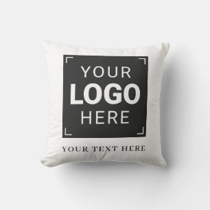 Custom Company Logo Throw Pillow