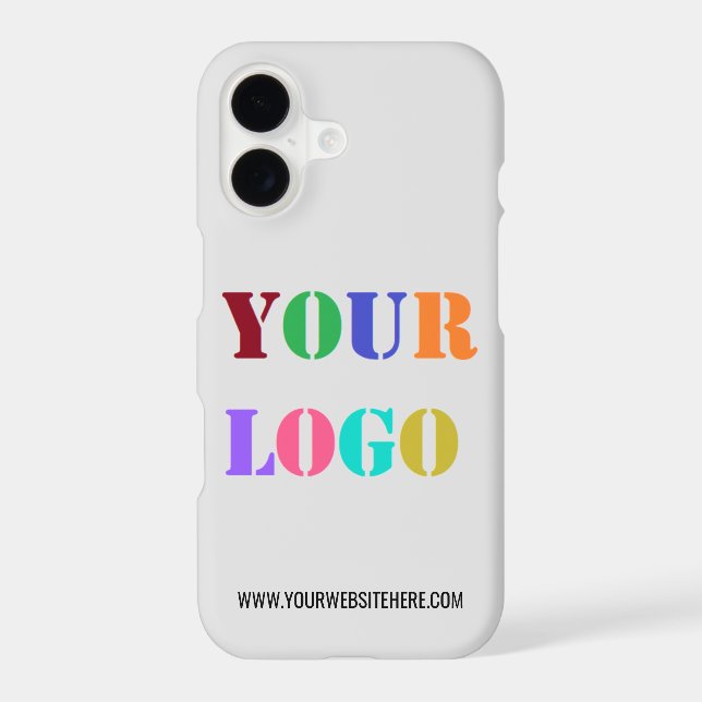 Custom Company Logo Website Business iPhone Case (Back)