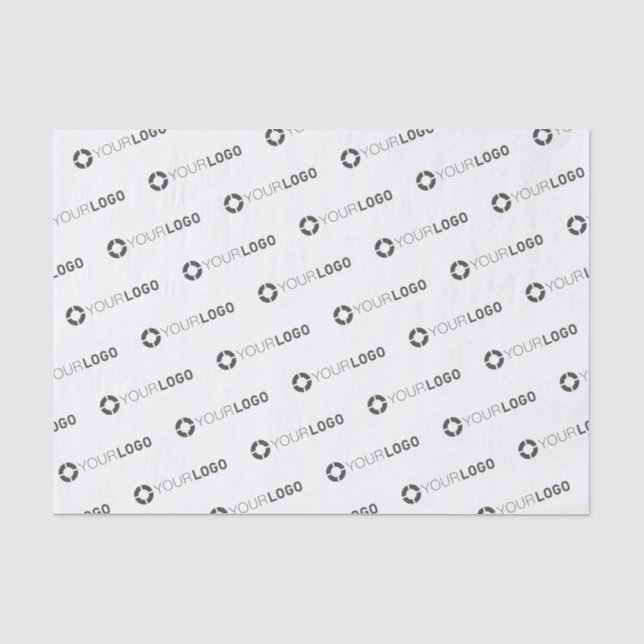 Custom company logo white branded tissue paper (Front)