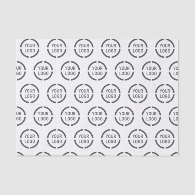 Custom company logo white branded tissue paper (Front)