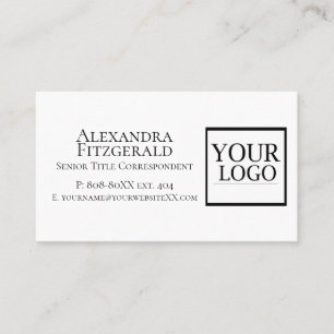 Custom Company Logo with Name and Contact Info Business Card