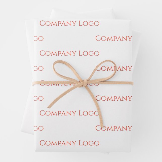Custom Company Logo  Wrapping Paper Sheet (In situ)