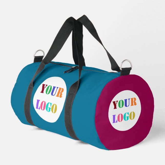 Custom Company Logo Your Business Choose Colours Duffle Bag (Left Corner)