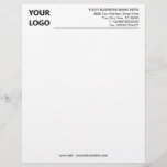 Custom Company Logo Your Business Letterhead<br><div class="desc">Your Business Office Letterhead with Logo and Text Info - Add Your Logo / Text - Address - Contact Info with Customization Tool - Choose your colours / font / size !</div>