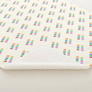 Custom Company Logo Your Business Sherpa Blanket