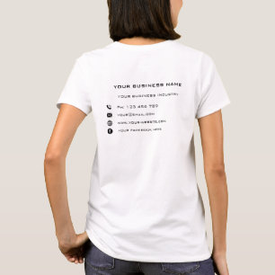 Custom Company Name Info Business T-Shirt Template