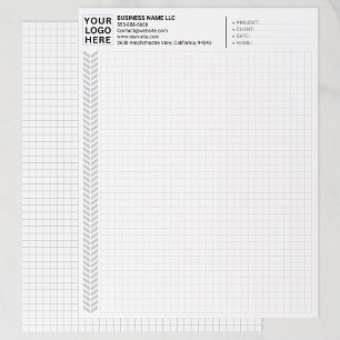 Custom Company Name & Logo Graph Paper Sheets