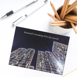 Custom Company Office Building Business Moving Announcement