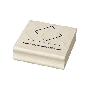 Custom Company or Business Large Logo and Website Rubber Stamp