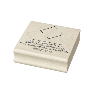 Custom Company or Business Logo and Mail Address Rubber Stamp