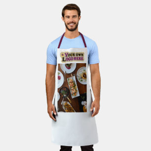 Custom company photo and business logo apron