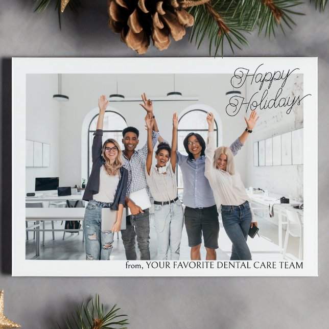 Custom Company Photo Logo Business Christmas 2024 Holiday Card (Creator Uploaded)
