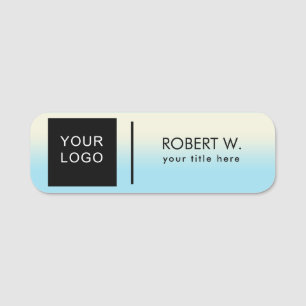 Custom Company Professional Business Logo Ombre Name Tag