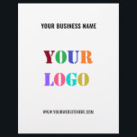 Custom Company Promotional Business Flyer Template<br><div class="desc">Custom Fonts and Colours - Design Your Own Personalized Flyer with Your Company Logo and Name Website or Custom Text Promotional Business Flyers / Marketing Materials - Add Your Logo / Image - Photo or QR Code / and Text / Information - Resize and move elements with Customization tool. Choose...</div>
