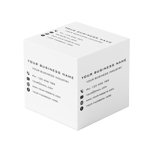 Custom Company Promotional Your Business Cube (Front Angled)