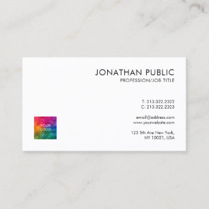Custom Company QR Code Logo Minimalist Template Business Card