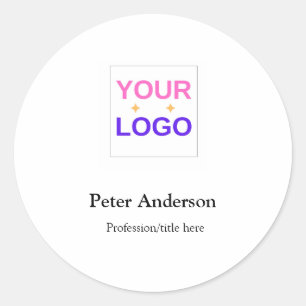 Custom company store business employee classic round sticker