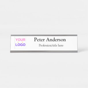 Custom company store business employee  desk name plate