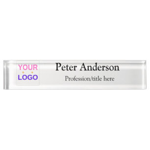 Custom company store business employee nameplate
