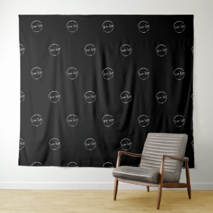 Custom company trade show business logo tapestry