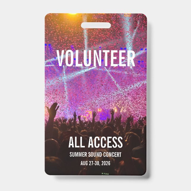 Custom Concert Badge (Front)