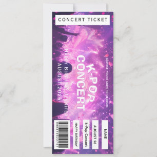 Custom Concert Ticket Gift DIY Event KpopTicket Invitation